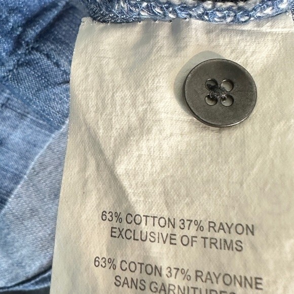 Motherhood Maternity Chambray Shirt Convertible Sleeve Dress M - Picture 9 of 9